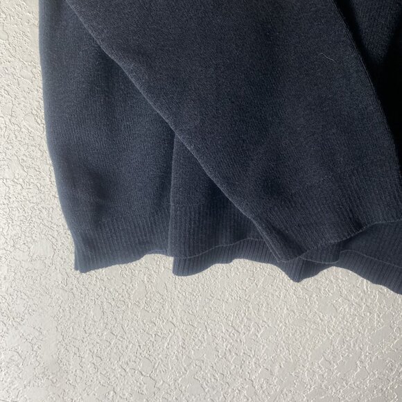 Chicos Silk Blend Turtleneck Sweater Womens Size 3 US 12 Black Capsule Minimalis - Picture 8 of 9